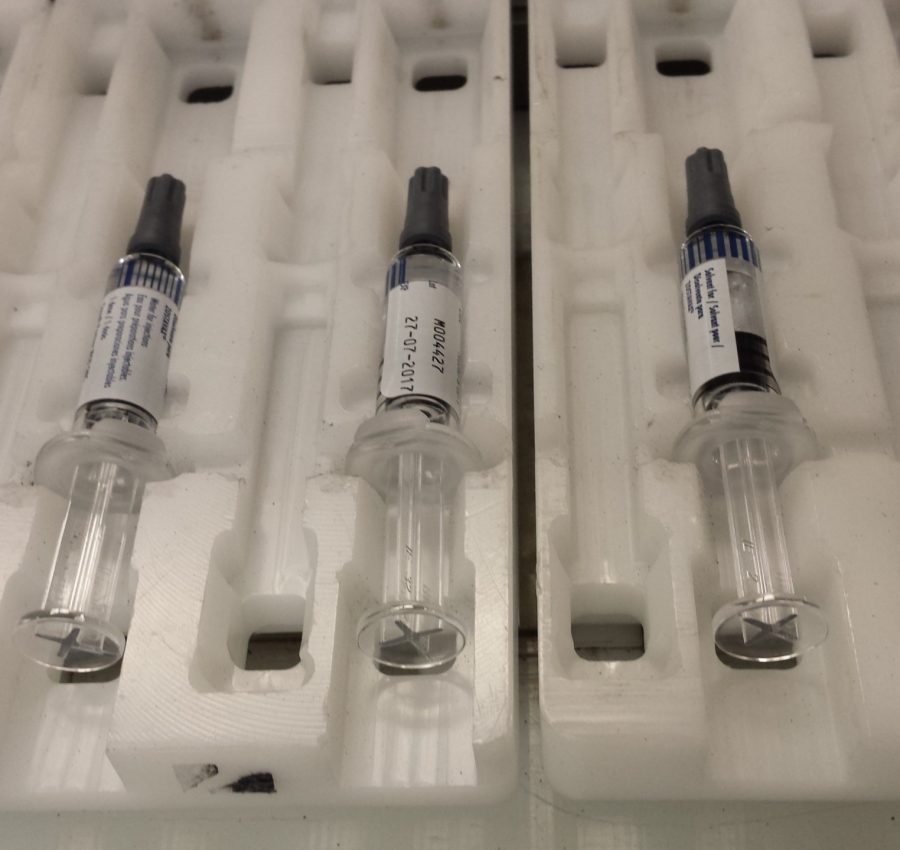 Borging van de zuiger van injectiespuiten